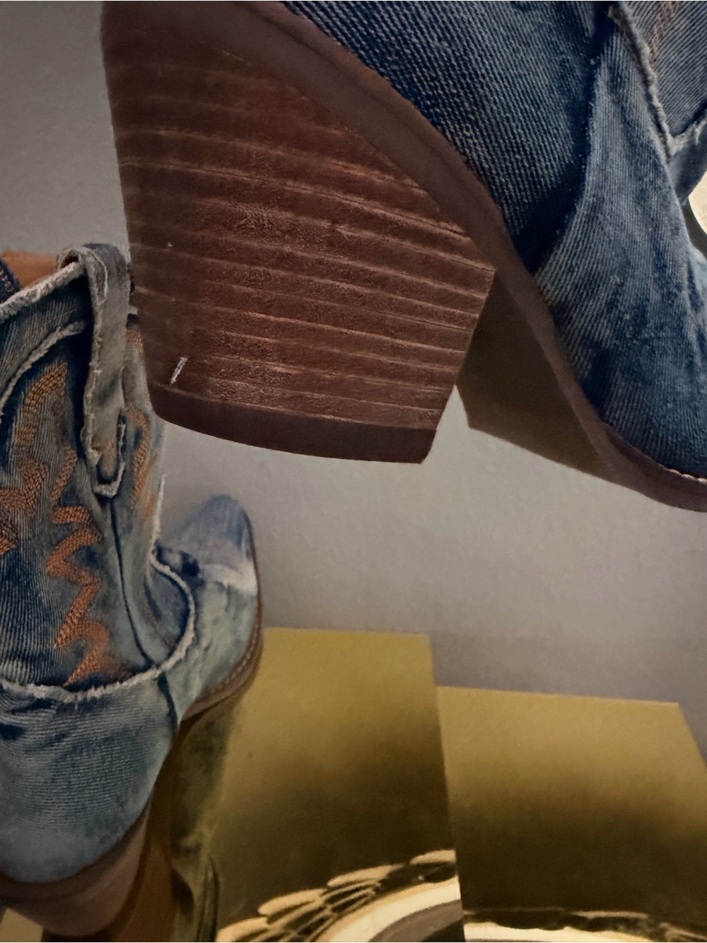 Dingo Y’all Need Dolly DI950 Blue Denim Western Cowboy Boots Size 9M - Picture 11 of 16